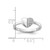 Sterling Silver Rhodium-Plated Cubic Zirconia Polished Heart Ring, 2.25 mm - View 5