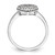 Sterling Silver Rhodium-Plated Pave Cubic Zirconia Heart Ring, 1.5 mm - View 2