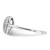 Sterling Silver Rhodium-Plated Pave Cubic Zirconia Heart Ring, 1.5 mm - View 3