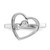 Sterling Silver Rhodium-Plated Cubic Zirconia Open Heart Ring, 2.1 mm - View 4