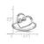 Sterling Silver Rhodium-Plated Cubic Zirconia Open Heart Ring, 2.1 mm - View 5