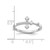 Platinum-Plated Sterling Silver Flash Platinum-Plated Cubic Zirconia Cross Ring, 1.5 mm - View 5