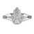 Sterling Silver Rhodium-Plated Cubic Zirconia Heart Hamsa Ring, 1.5 mm - View 4