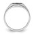 Sterling Silver Rhodium-Plated Black Enamel Smiley Face Ring, 2.1 mm - View 2