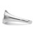 Sterling Silver Rhodium-Plated Black Enamel Smiley Face Ring, 2.1 mm - View 3