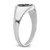 Sterling Silver Rhodium-Plated Black Enamel Smiley Face Ring, 2.1 mm - View 5