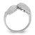 Sterling Silver Rhodium-Plated Polished Ginkgo Leaf Ring, 2.4 mm - View 2