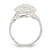Sterling Silver Polished Cubic Zirconia Flower Rose Ring, 2.3 mm - View 2