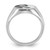 Sterling Silver Rhodium-Plated Enameled Yin Yang Cubic Zirconia Ring, 2.7 mm - View 2