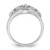 Sterling Silver Rhodium-Plated Fleur De Lis Ring, 3 mm - View 2