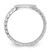 Sterling Silver Rhodium-Plated Polished Twist Signet Ring, 2.6 mm - View 2