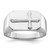 Sterling Silver Rhodium-Plated Polished Cross Ring, 3 mm