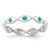 Sterling Silver Rhodium-Plated with Enamel Evil Eye Ring, 3.4 mm