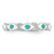 Sterling Silver Rhodium-Plated with Enamel Evil Eye Ring, 3.4 mm - View 4