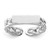 Sterling Silver Rhodium-Plated Bar and Chain Link Adjustable Ring, 4.3 mm