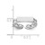 Sterling Silver Rhodium-Plated Bar and Chain Link Adjustable Ring, 4.3 mm - View 5