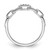Sterling Silver Rhodium-Plated Cubic Zirconia Link Ring, 2 mm - View 2