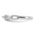 Sterling Silver Rhodium-Plated Cubic Zirconia Link Ring, 2 mm - View 3