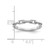 Sterling Silver Rhodium-Plated Cubic Zirconia Link Ring, 2 mm - View 5