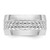 Sterling Silver Rhodium-Plated and Textured Adjustable Ring, 10 mm - View 4