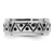 Sterling Silver Rhodium-Plated with Antiqued 9 mm Zig Zag Band Ring - View 3