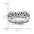 Sterling Silver Rhodium-Plated with Antiqued 9 mm Zig Zag Band Ring - View 4