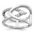 Sterling Silver Rhodium-Plated Fancy Cubic Zirconia Ring, 7.1 mm