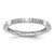 Sterling Silver Rhodium-Plated Micro Pave and Baguette Cubic Zirconia Eternity Band, 2.2 mm