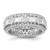 Sterling Silver Rhodium-Plated Cubic Zirconia Eternity Band, 6.5 mm