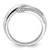 Pure Fire Sterling Silver Rhodium-Plated Fancy Cubic Zirconia Ring, 3 mm - View 2