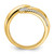 Sterling Silver Gold-Tone Fancy Cubic Zirconia Ring, 3 mm - View 2