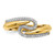 Sterling Silver Gold-Tone Fancy Cubic Zirconia Ring, 3 mm - View 4