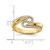 Sterling Silver Gold-Tone Fancy Cubic Zirconia Ring, 3 mm - View 5