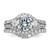Sterling Silver Rhodium-Plated Cubic Zirconia Engagement Ring and Band Set - View 4