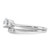 Sterling Silver Rhodium-Plated Polished Cubic Zirconia Engagement Ring and Band Set, 1.3 mm - View 3