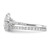 Sterling Silver Rhodium-Plated 11 mm Cubic Zirconia Halo Engagement/Eternity Band 2 Ring Set - View 3