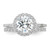 Sterling Silver Rhodium-Plated 11 mm Cubic Zirconia Halo Engagement/Eternity Band 2 Ring Set - View 4