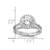 Sterling Silver Rhodium-Plated 11 mm Cubic Zirconia Halo Engagement/Eternity Band 2 Ring Set - View 5