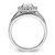 Sterling Silver Rhodium-Plated Cubic Zirconia Heart and Band 2 Ring Set - View 2