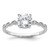 Sterling Silver Rhodium-Plated Fancy Cubic Zirconia Engagement Ring, 1.6 mm