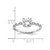 Sterling Silver Rhodium-Plated Fancy Cubic Zirconia Engagement Ring, 1.6 mm - View 5