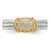 Sterling Silver Rhodium-Plated/Gold-Tone Pavé Cubic Zirconia Ring - View 4