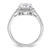 Sterling Silver Rhodium-Plated Cubic Zirconia Halo Ring - View 2