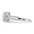 Sterling Silver Rhodium-Plated Cubic Zirconia Halo Ring - View 3