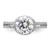 Sterling Silver Rhodium-Plated Cubic Zirconia Halo Ring - View 4