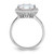 Sterling Silver Rhodium-Plated Clear and Iridescent Cubic Zirconia Rnd Halo Ring - View 2