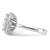 Sterling Silver Rhodium-Plated Clear and Iridescent Cubic Zirconia Rnd Halo Ring - View 3