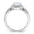 Sterling Silver Rhodium-Plated Iridescent Cubic Zirconia Halo Ring - View 3