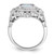 Sterling Silver Rhodium-Plated Clear and Iridescent Cubic Zirconia Ring, 2.3 mm - View 2