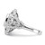 Sterling Silver Rhodium-Plated Clear and Iridescent Cubic Zirconia Ring, 2.3 mm - View 3